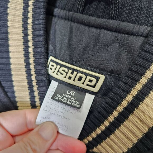 Vintage Bishop Reddaway Safety Award Varsity Jacket L Wool Quilted Canada - Picture 5 of 10